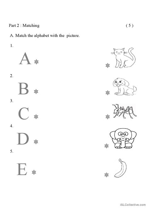 Exam For Pre School English ESL Worksheets Pdf Doc