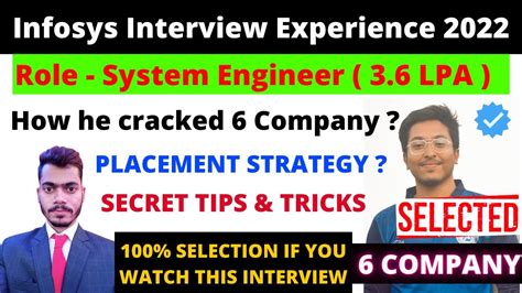 Infosys Interview Experience 2022 System Engineer Interview 36lpa Interview Experience