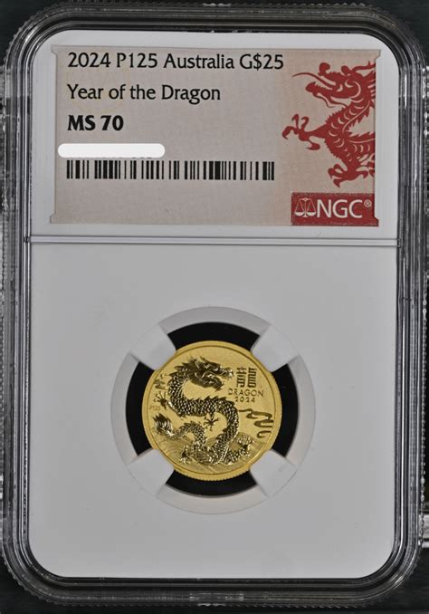 2024 Australia Lunar Series III Year Of The Dragon 1 4 Oz Gold Coin NGC