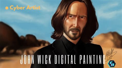 John Wick Digital Painting Timelapse YouTube