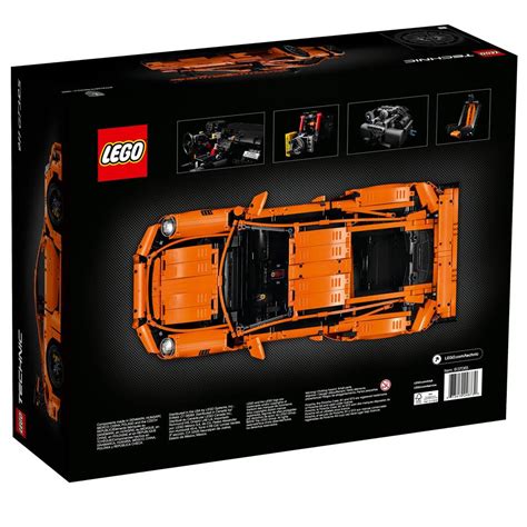 Lego Technic Porsche 911 Gt3 Rs Is A 1 8 Scale Non Lava Orange Model Costs 299 Autoevolution