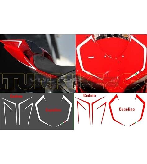 Kit Autocollant Tricolore Bulle Et Codon Ducati Panigale 899 1199