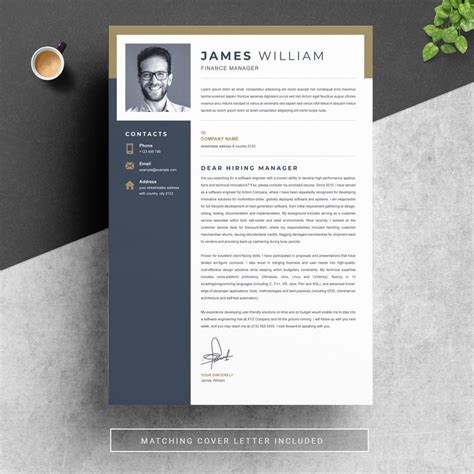 James William Printable Resume Templates Templatemonster