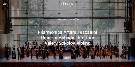 I Teatri Concerti Filarmonica Arturo Toscanini Eventi A