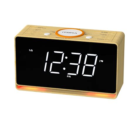 Itoma Bedroom Combo Alarm Clock Radio With Bluetooth Speaker Charger Fm Dual Alarm Usb Port