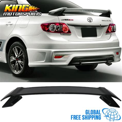 For Toyota Corolla Trd Sportivo Trunk Spoiler Wing Gloss Black