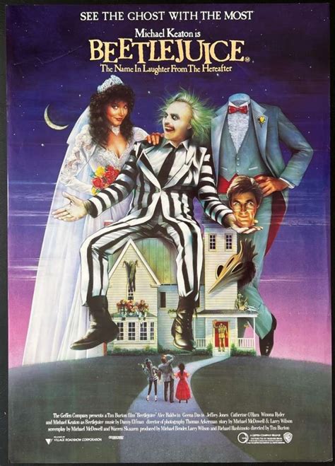 All About Movies Beetlejuice Movie Poster Original One Sheet 1988 Tim