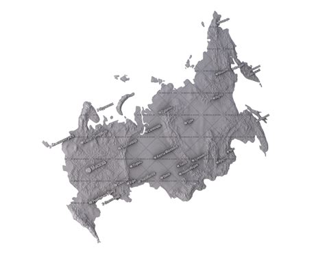 Geographic Map Of Russia Mp Stl 0001 3D Stl Model