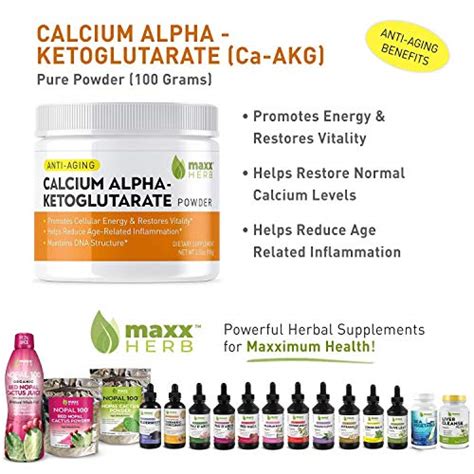 Maxx Herb Calcium Alpha Ketoglutarate Ca Akg Pure Powder Grams