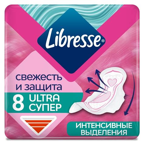 Прокладки женские Libresse, Ultra Super, дневные, 8 шт, мягкая ...