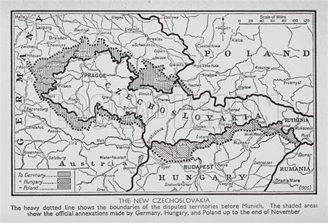 Map of Czechoslovakia, 1938 stock image | Look and Learn