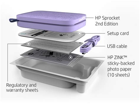 HP Sprocket 2x3" Instant Photo Printer Purple HPISPPR - Best Buy