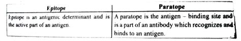 [Tamil Solution] Distinguish between Epitope and Paratope.