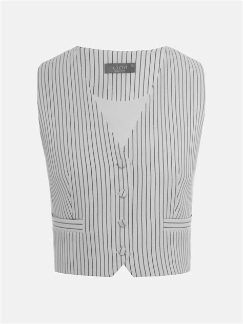 Костюмный жилет в тонкую полоску :: LICHI - Online fashion store