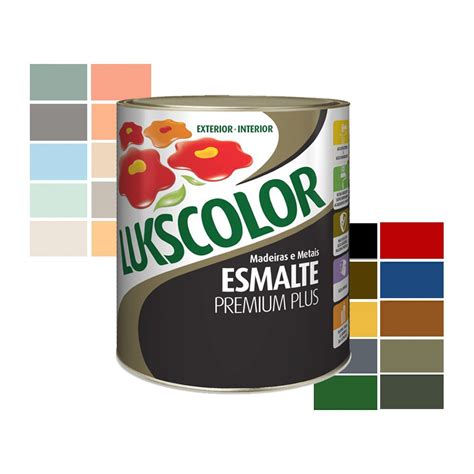 Tinta Esmalte Sintetico Branco 900ml Lukscolor Metal Madeira