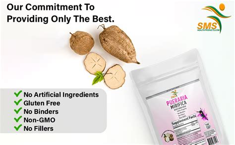 Amazon.com: 100 Caps Pueraria Mirifica White Extract Powder, 100% 10:1 ...