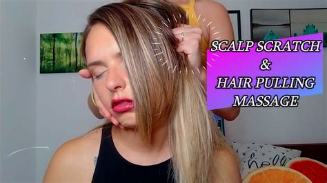 ASMR Scalp Scratch Massage Hair Pulling And Parting With Comb For