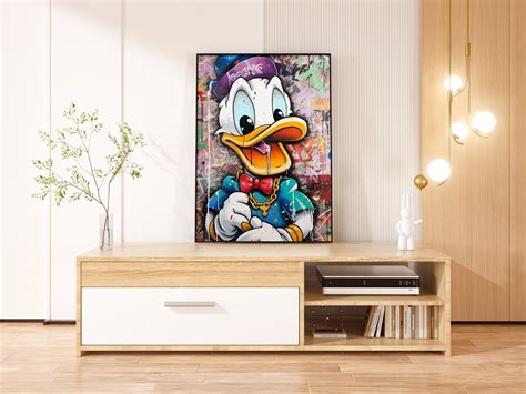 Graffiti Donald Duck Donald Duck Graffiti Art Neo Punk Print