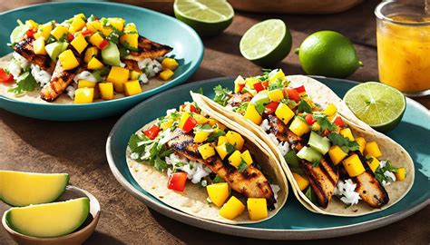 Grilled Fish Tacos With Tropical Mango Salsa BBQ Style