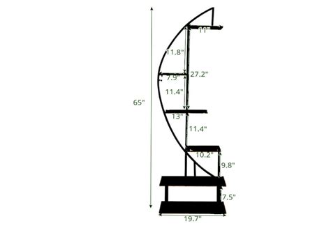 6 Tier Tall Plant Stand Indoor Creative Half Moon Shape Etsy