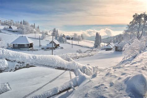 Winter in Transylvania stock image. Image of alpine - 116644851