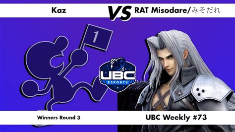 Ubc Weekly 73 Winners Round 3 Kaz Mr Game And Watch Vs Rat