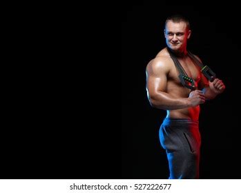 Male Bodybuilder Athlete Naked Torso Doing Stock Photo Shutterstock