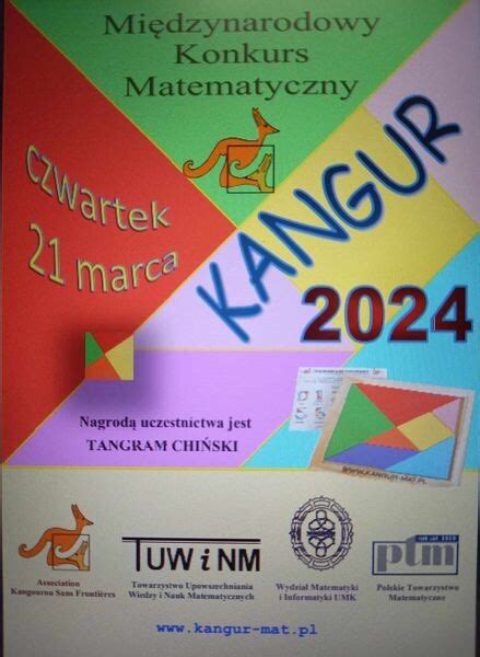 21 marca 2024r odbył się Międzynarodowy Konkurs Matematyczny KANGUR