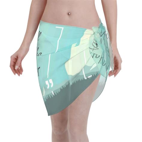 Coaee Not All Those Who Wander Are Lost Women S Short Sarongs Beach Wrap Sheer Bikini Wraps