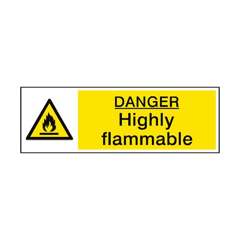 Danger Highly Flammable Sign Safety Uk