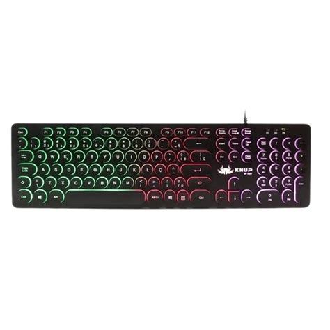 Teclado Gamer Knup Qwerty RGB Preto KaBuM