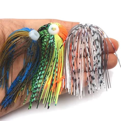 REPLACE BASS JIG Skirts Rubber Wobbler Baits Buzzbait For Pike Walleye