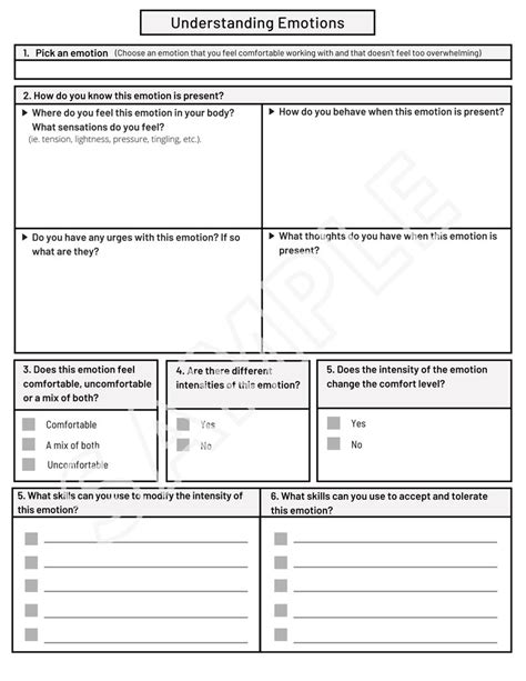 Understanding Emotions Worksheets | Etsy