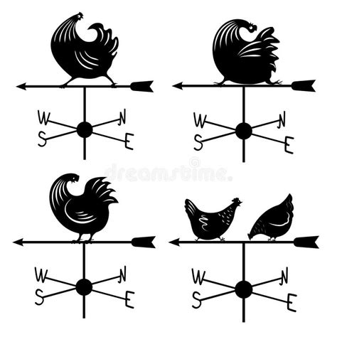 Weathervane Vector Set Stock Illustrations 149 Weathervane Vector Set