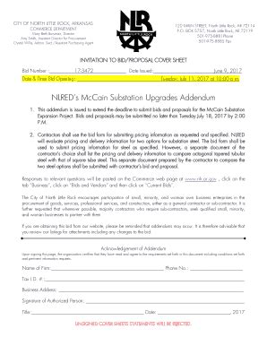 Fillable Online NLREDs McCain Substation Upgrades Addendum Fax Email