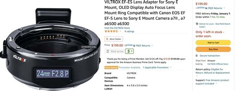 New Viltrox EF-E5 AF Adapter - Sony Addict