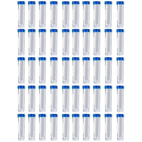 50 PièCes de Tubes à Centrifuger en Plastique de 50 Ml avec Capuchons à