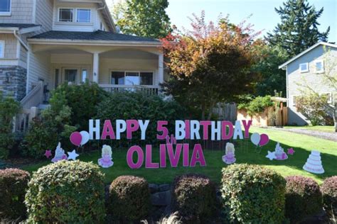 Happy Birthday Yard Sign Display With Name Age Yard Announcements