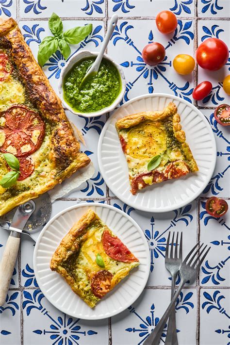 Easy Tomato Pesto Puff Pastry Tart Olive And Mango