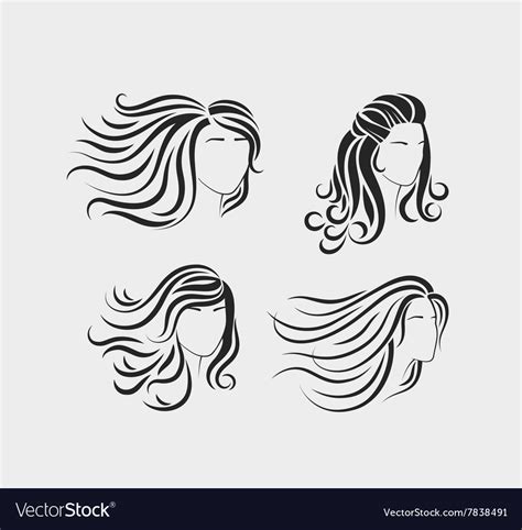 Head Silhouette Long Hair Beautiful Silhouette Of Long Hair Woman On