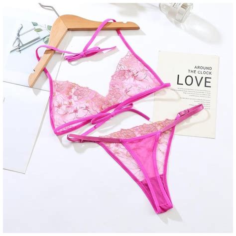Calcinha Sexy Lingerie Soutien Para Roupa Ntima Feminina Conjunto De Bordado Em Malha Francesa