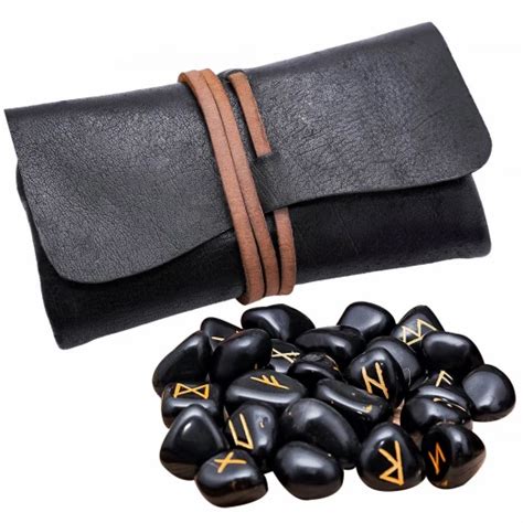 Norse Rune Stones with Leather Pouch | Outfit4events