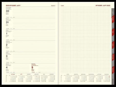 Kalendarz książkowy tygodniowy z notesem registry A4 2023 Cross Wokół