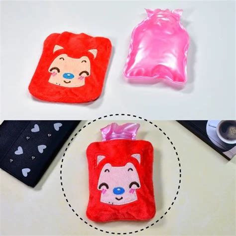 Pink Cat Small Hot Water Bag With Cover For Pain Relief Neck Shoulder Pain And Hand Feet
