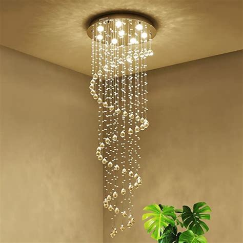 Sm Saint Mossi Modern K Crystal Spral Raindrop Chandelier Lighting