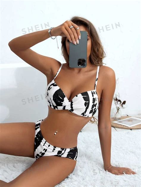 Shein Swim Push Up Bikini Mit Twist Aktuelle Trends G Nstig Kaufen