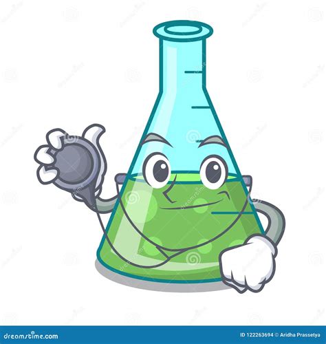 Doctor Science Beaker Character Cartoon Stock Vector Illustration Of