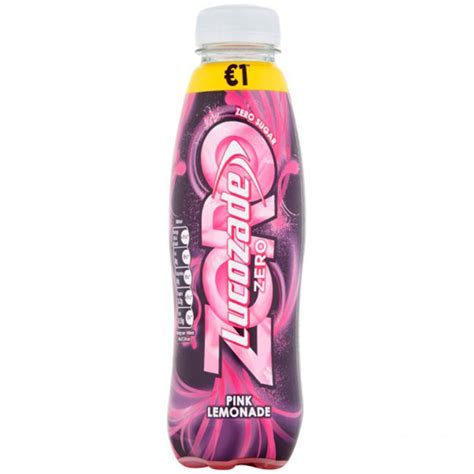 Lucozade Zero Pink Lemonade 24 X 380ml Planet Candy Irelands