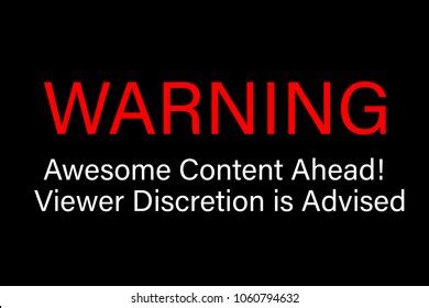 Warning Disturbing Content Viewer Discretion Advised Stock Illustration ...