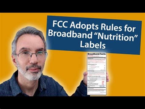 Fcc Issues Requirements For Consumer Broadband Labels Youtube